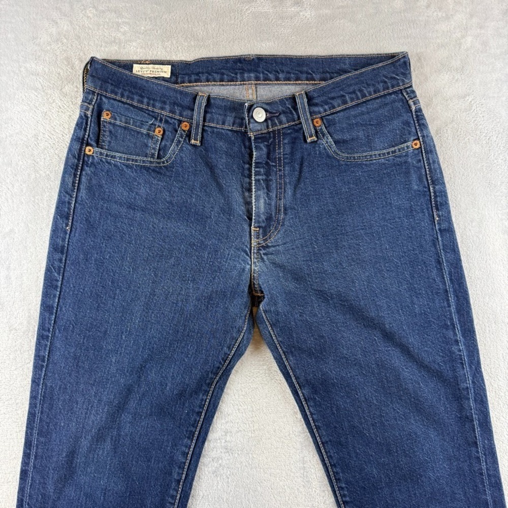 Levis Premium 511 Jeans Mens 30x32 Blue Slim Straight Western Dark Wash Denim